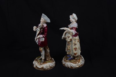 Lot 128 - Pair of Sitzendorf porcelain figures