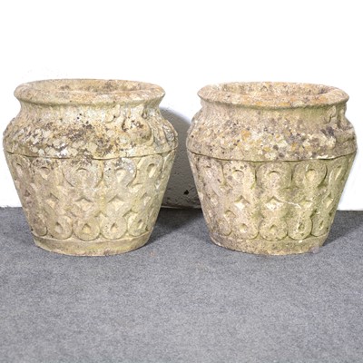 Lot 451 - Pair of reconstituted stone planters