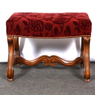 Lot 346 - French walnut stool