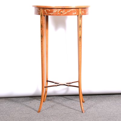 Lot 379 - Edwardian painted satinwood occasional table