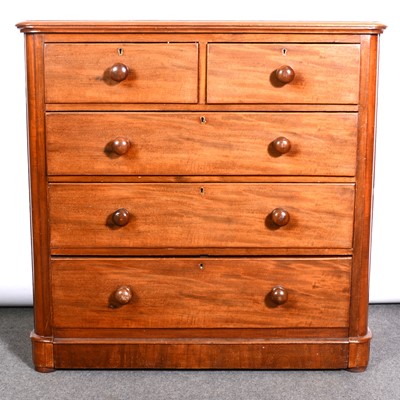 Lot 385 - Victorian mahogany chest of drawers,...