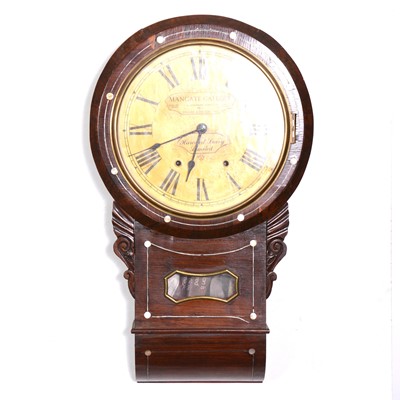 Lot 321 - An American Ansonia wall clock with novelty advertising dial.