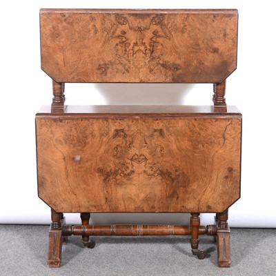 Lot 402 - Victorian walnut Sutherland table / whatnot