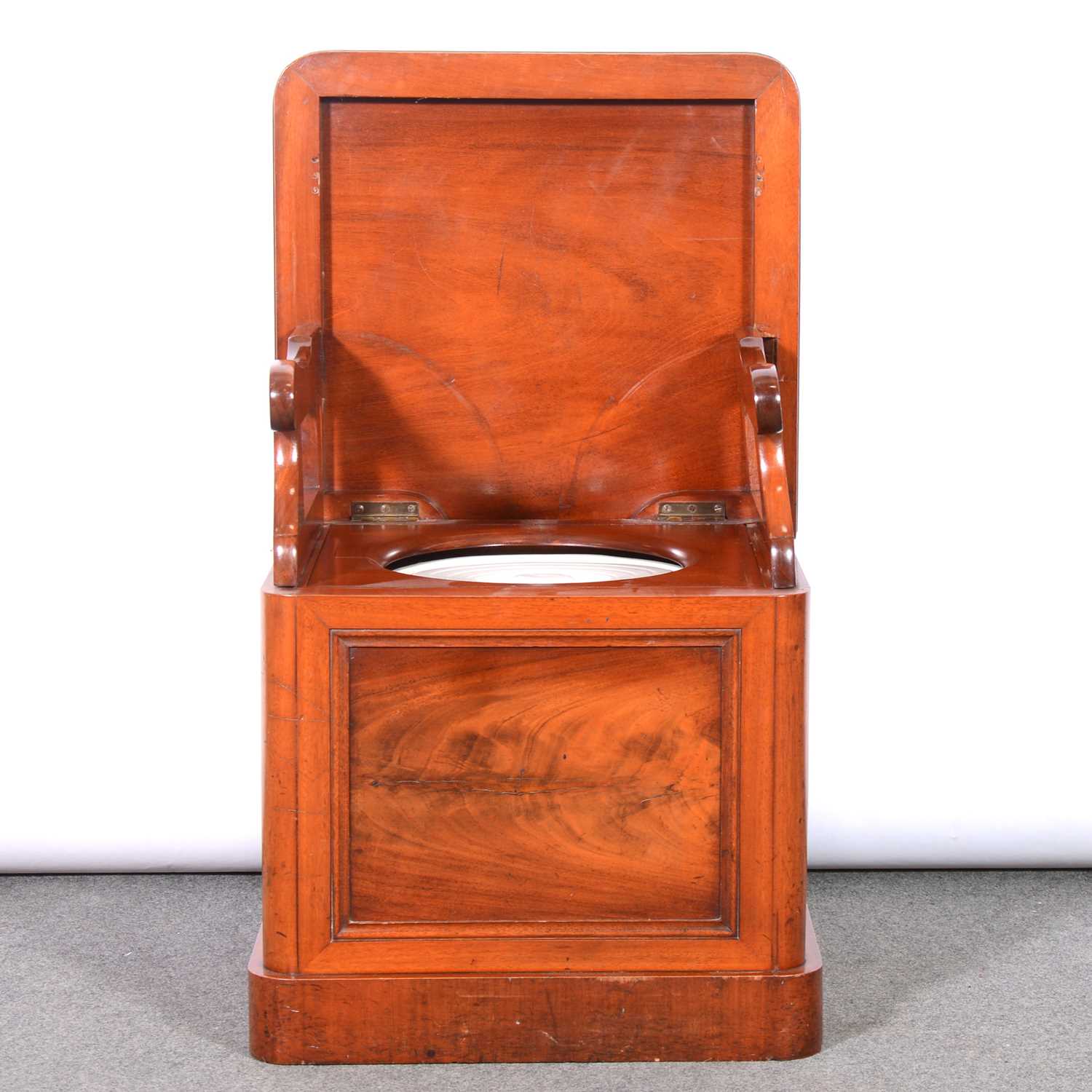 Lot 344 - Victorian mahogany armchair commode