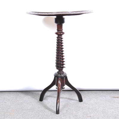 Lot 431 - Victorian burr walnut tripod table