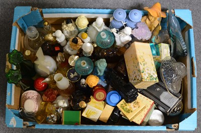 Lot 56 - Collection of novelty glass scent bottles, mostly Avon.