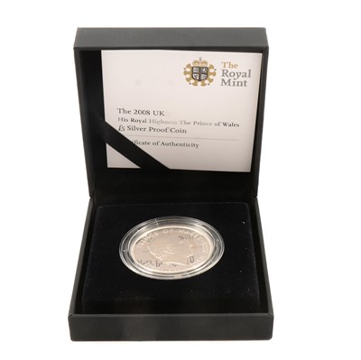 Lot 377 - Silver Proof £5, £2, £1, 50p and 3p coins, Pillar to Post Silver Ingot set and a Silver Lenticular Medal.