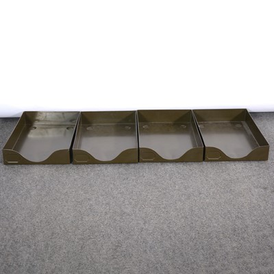 Lot 455 - Twenty two metal filing trays.