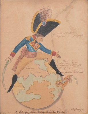 Lot 353 - Early 19th century satirical watercolour, and two 19th century watercolours