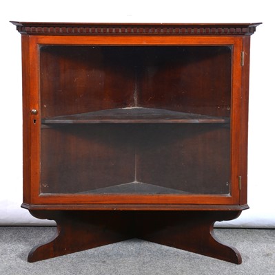 Lot 568 - Edwardian mahogany hanging corner cabinet