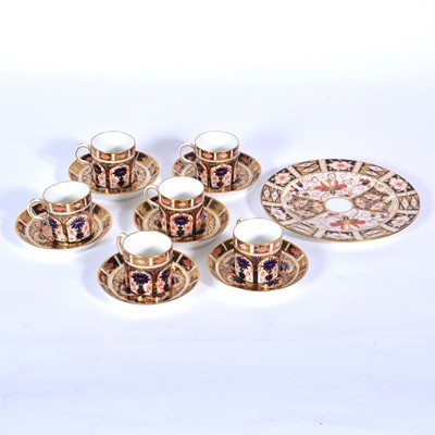 Lot 27 - Royal Crown Derby coffee set, Imari pattern