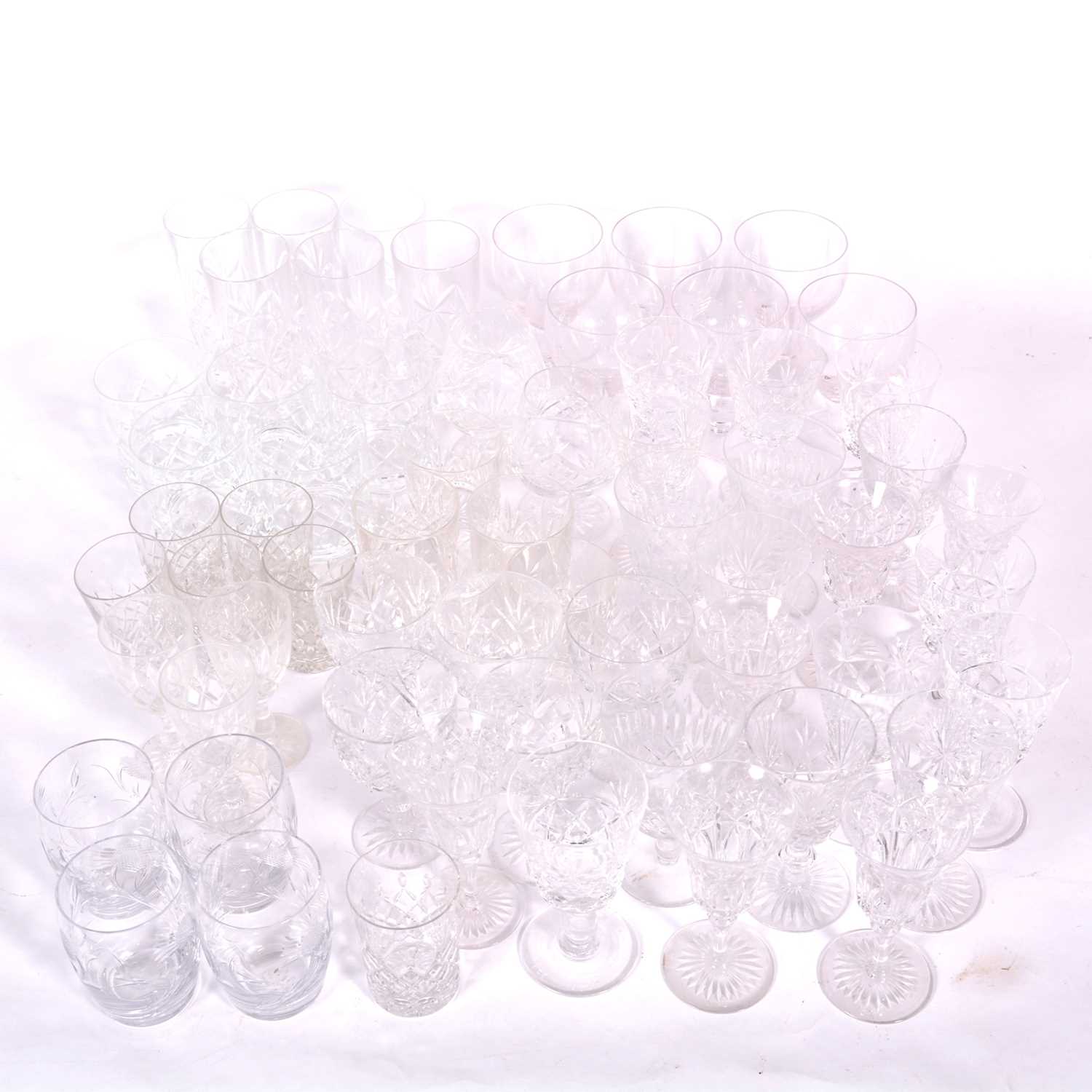 Lot 66 - Set of Edinburgh crystal wine glasses, and other table crystal.
