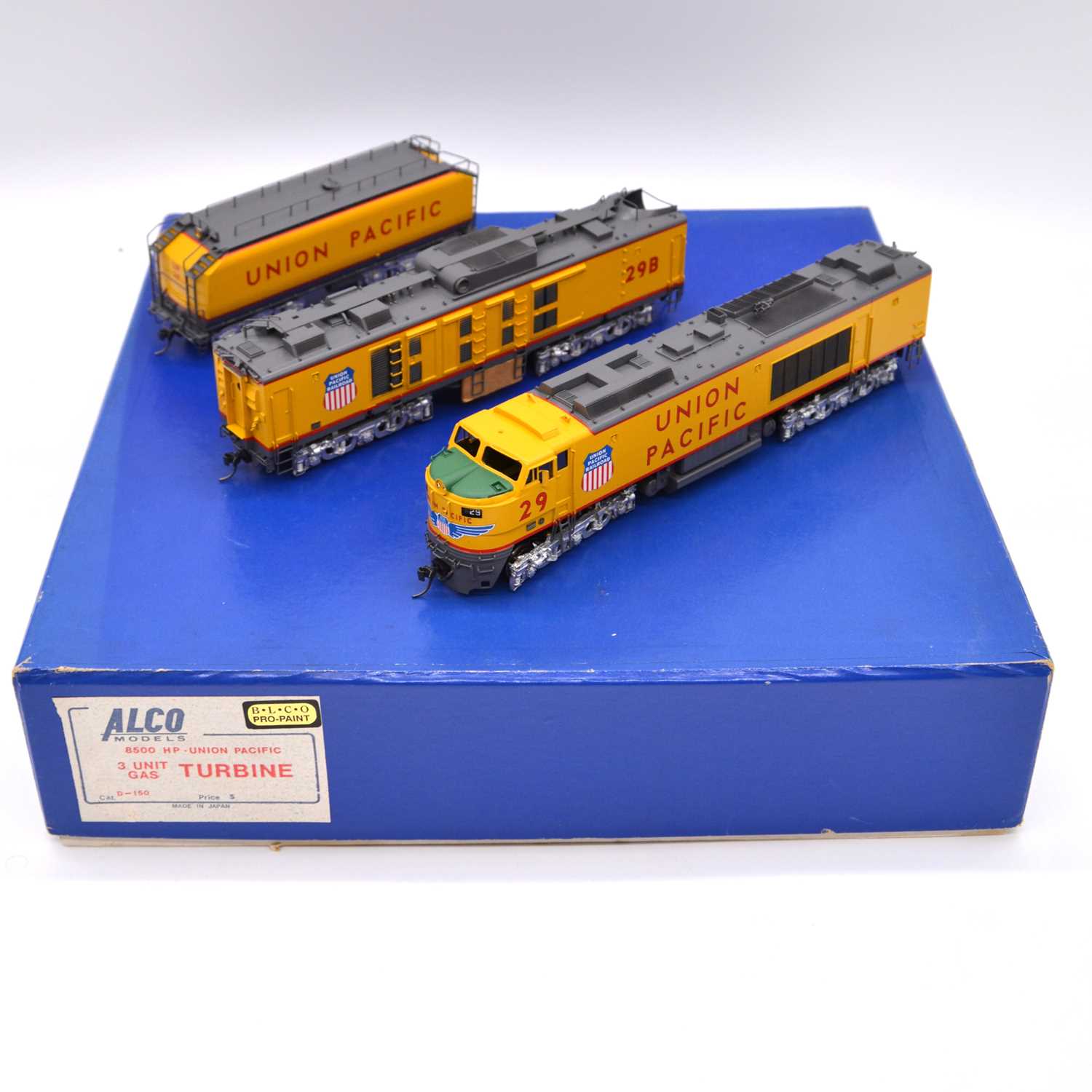 Lot 173 - Alco Models HO gauge model railway locomotive set, ref D-150 8500 HP Union Pacific