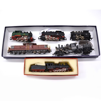 Lot 329 - Six HO and other gauge model railway locomotives