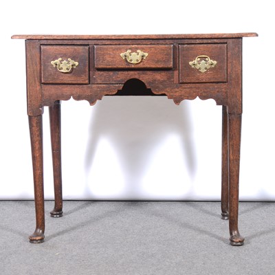 Lot 313 - George III oak lowboy