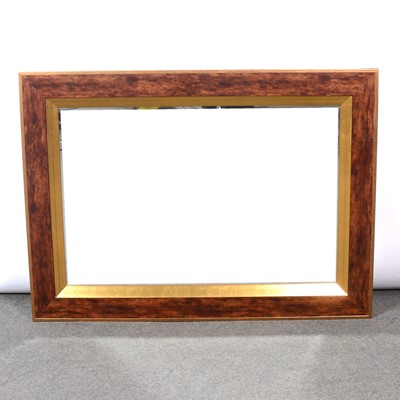 Lot 358 - Wall mirror, walnut and gilt frame