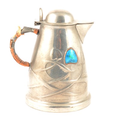 Lot 54 - Tudric pewter hot water jug, designed by Archibald Knox for Liberty & Co
