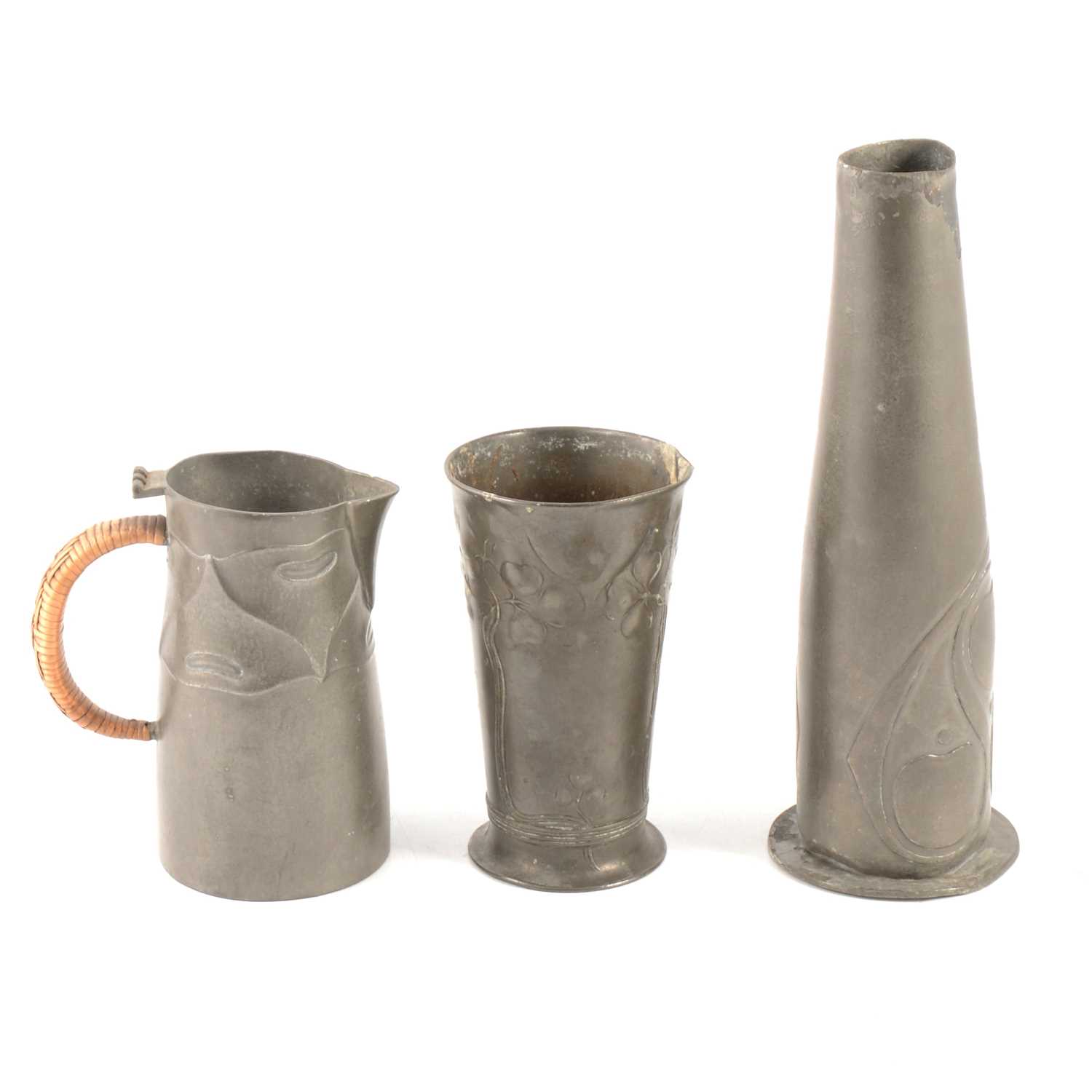 Lot 49 - Two items of Tudric pewter ware, designed by Archibald Knox for Liberty & Co