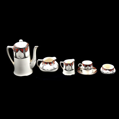 Lot 87 - Crown Ducal part coffee service, Orange Tree design