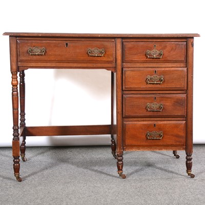 Lot 343 - Late Victorian walnut desk