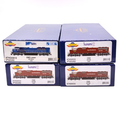 Lot 230 - Four Arthern Genesis HO gauge model railway locomotives CXS SD70M etc