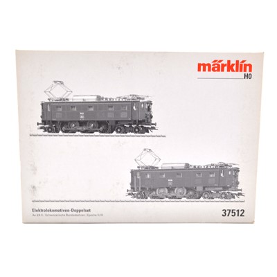 Lot 419 - Marklin HO gauge model railway two locomotive set, ref 37512 Ae 3/6