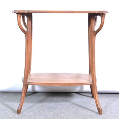 Lot 367 - French Art Nouveau walnut occasional table