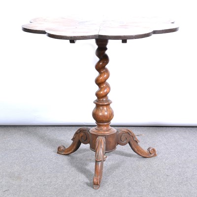 Lot 369 - Victorian walnut and marquetry occasional table