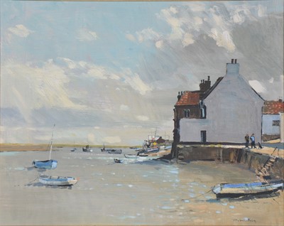 Lot 310 - Robert King, A Norfolk harbour at low tide