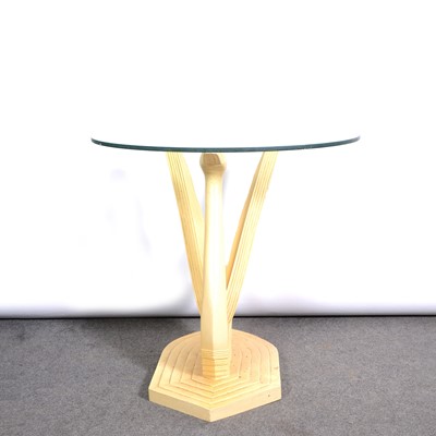 Lot 446 - Two Art Deco style glass-top occasional tables