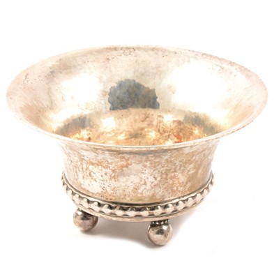 Lot 261 - A Swedish hammered silver bowl by K Anderson.