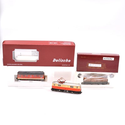 Lot 593 - Three HOe gauge model railway locomotives including Dolischo ref 20957 OBB 2095-13 etc