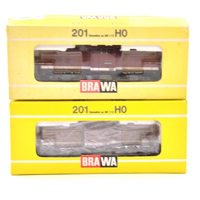 Lot 613 - Two Brawa HOe and HOm gauge model railway locomotives 201 diesel BR 110