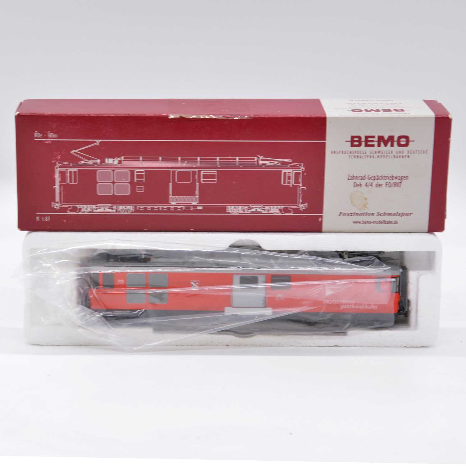 Lot 542 - Bemo HOe - HOm locomotive, ref 1263 553 MGB Deh 4/4 23 'Randa'