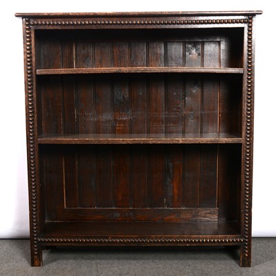 Lot 341 - Edwardian oak open bookcase