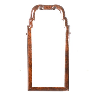 Lot 356 - Georgian style walnut pier glass