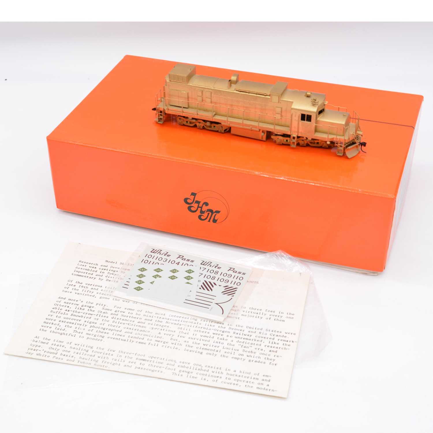 Lot 582 - Iron Horse Models HOn3 gauge locomotive, DL-535 'White Pass and Yukon Route'