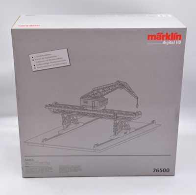 Lot 112 - Marklin Digital HO gauge model railway gantry crane ref 76500, boxed.