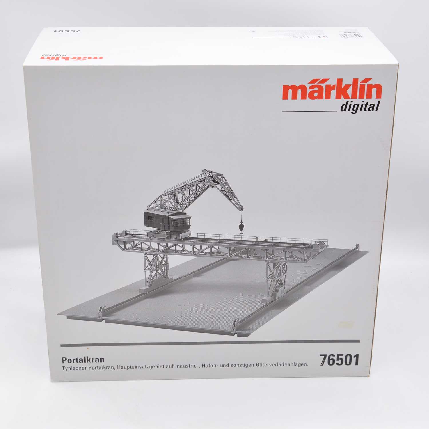 Lot 365 - Marklin Digital HO gauge model railway large steerable gantry crane (No controller)