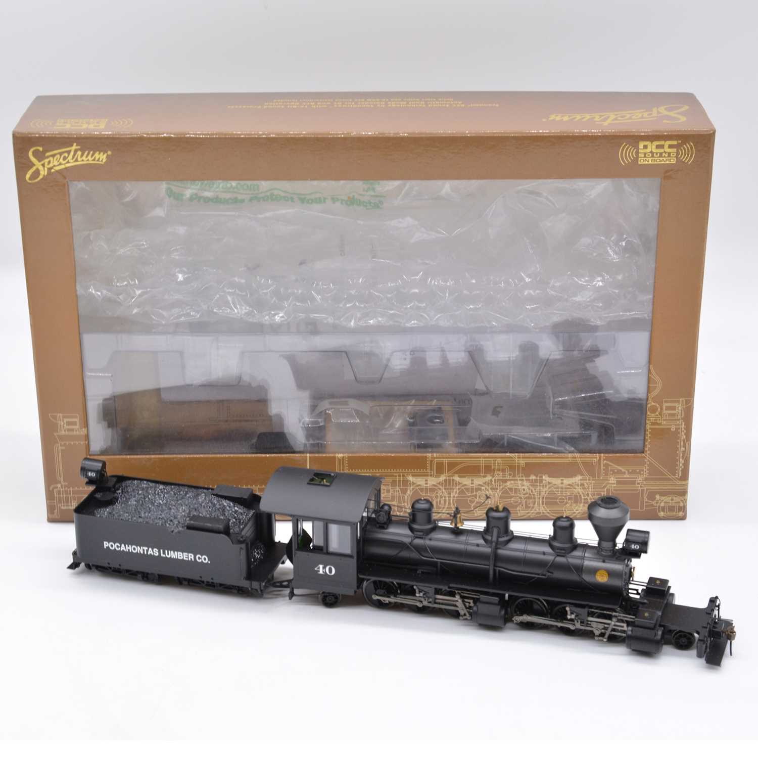 Lot 584 - Bachmann Spectrum On30 locomotive and tender 2-6-6-2 'Pocahontas Lumber co'