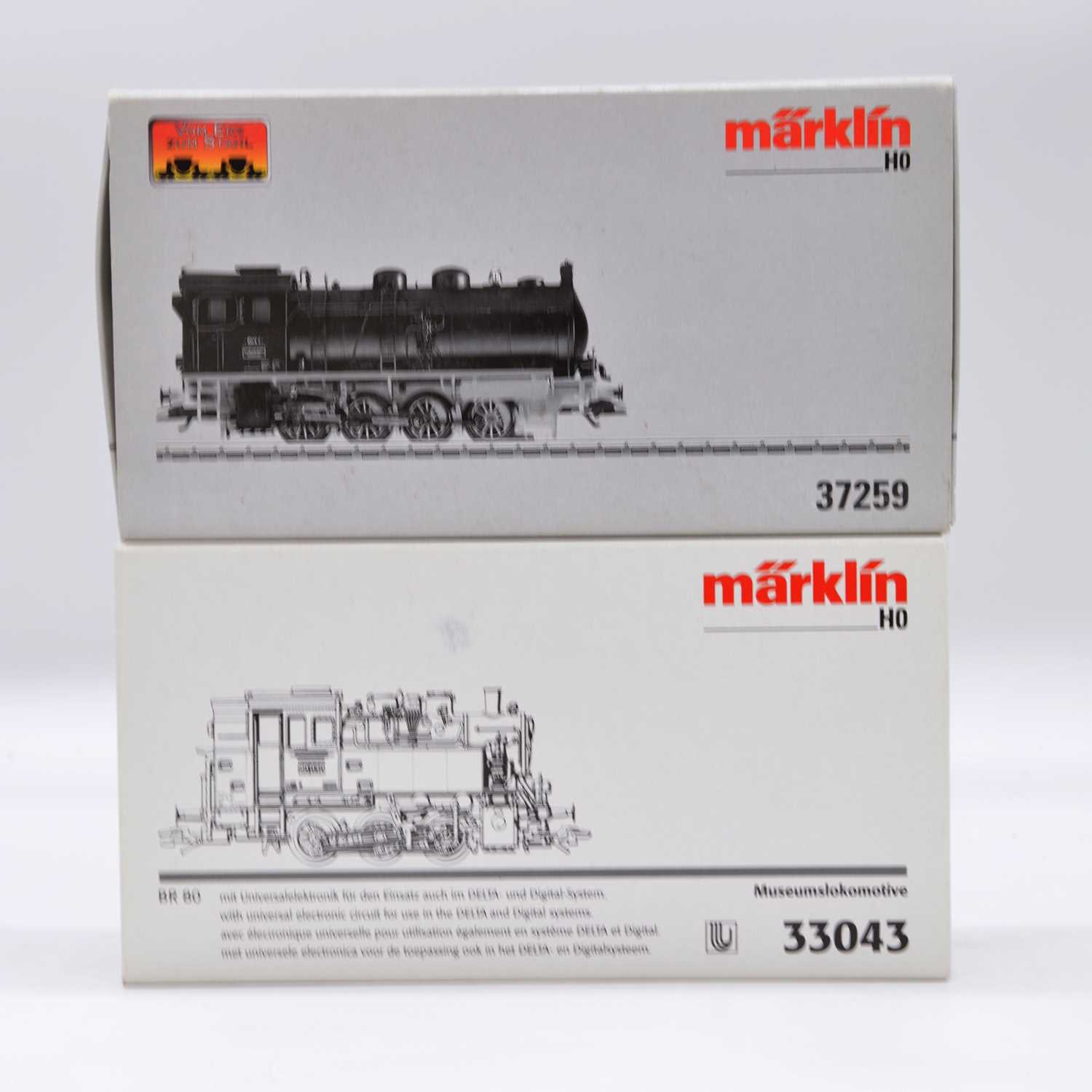 Lot 440 - Two Marklin HO gauge model railway locomotives including ref 33043 BR80