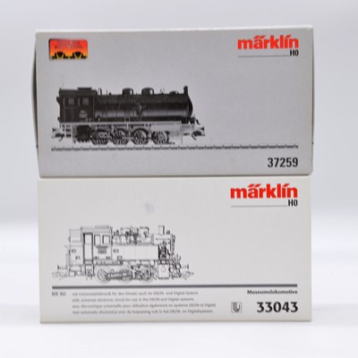 Lot 440 - Two Marklin HO gauge model railway locomotives including ref 33043 BR80