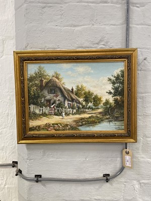 Lot 318 - Colin Vokes, a country cottage scene.