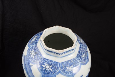 Lot 168 - A Chinese blue and white baluster-shape vase