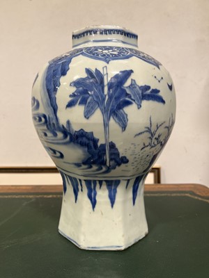Lot 168 - A Chinese blue and white baluster-shape vase