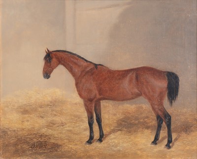 Lot 261 - I Duvall - Horse in a stable.