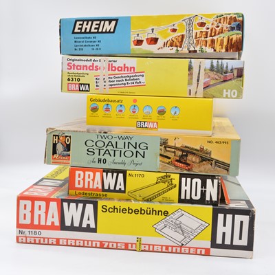 Lot 135 - Six Brawa and Eheim HO gauge model railways sets.