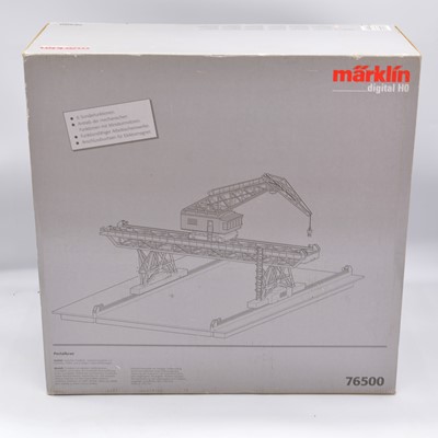 Lot 242 - Marklin Digital HO gauge model railway gantry crane ref 76500, boxed.