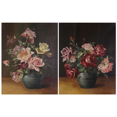 Lot 265 - C H Bennett, pair of still life oil paintings