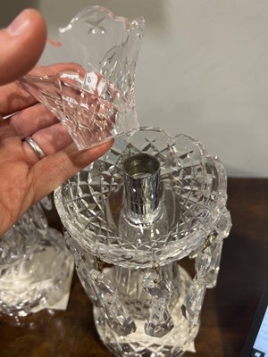 Lot 19 - Pair of Waterford cut glass lustres